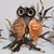 Metal Vintage Jere Style Owl Family Set Metal Brass Copper Brutalist Wall Art Sculpture 3 Pieces MCM For Sale - Image 7 of 10