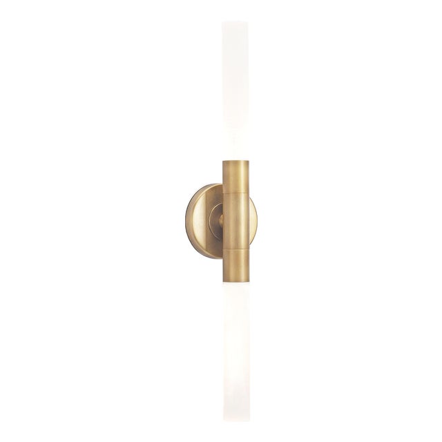 Wick Hilo Sconce, Natural Brass For Sale