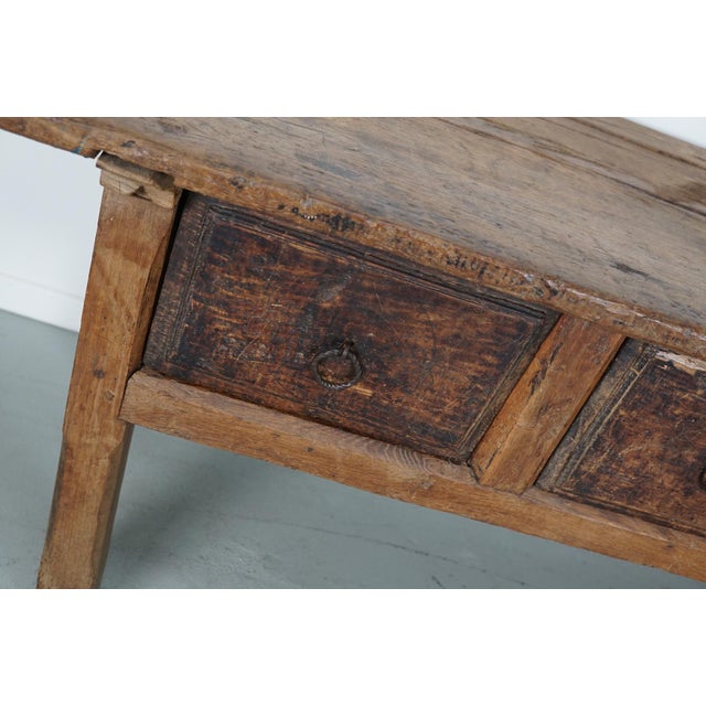 Rustic 18th Century Spanish Rustic Farmhouse Chestnut Console For Sale - Image 3 of 18