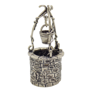 Vintage Italian Handmade Genuine Silver 800 Water Well Dollhouse Miniature Figurine