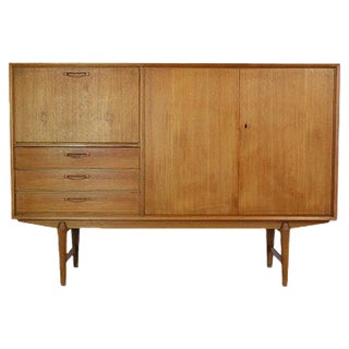 Scandinavian Modern Teak Highboard, 1960s For Sale