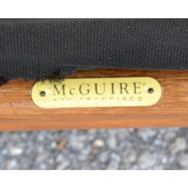 Pair, Barbara Barry McGuire Mid-Century Modern Caned Lounge Chairs Refinished For Sale - Image 13 of 16