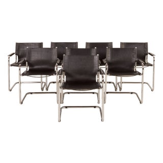 Bauhaus Italian Chairs attributed to Matteograssi, 1970s, Set of 8 For Sale