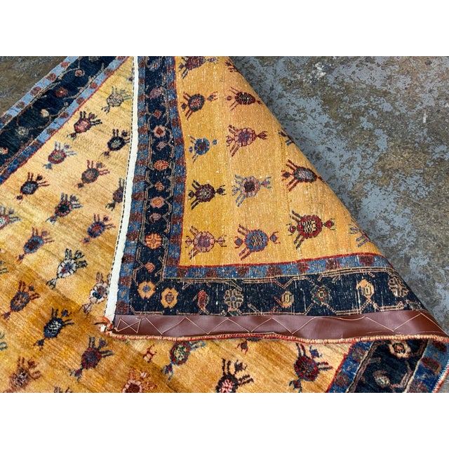 3ft 5in × 9ft 5in Hand-Knotted Wool Tribal Runner Rug, Vintage For Sale - Image 10 of 12