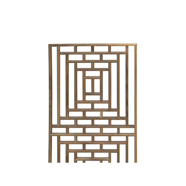 Wood Rectangular Plain Wood Geometric Pattern Wall Panel For Sale - Image 7 of 9