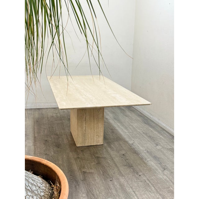 Stone Travertine Dining Table For Sale - Image 7 of 8
