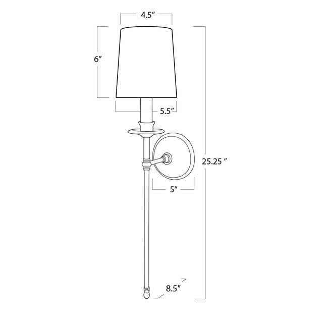 Regina Andrew Fisher Steel Single Sconce, Gold For Sale In Detroit - Image 6 of 7