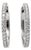 Ladies 14k White Gold Half Eternity 1.22ct Pave Diamond Hoop Earrings, A Pair For Sale