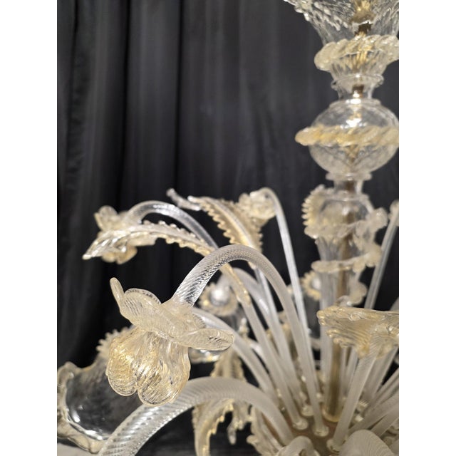Murano Glass Chandelier, 1980s For Sale - Image 9 of 14
