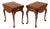 Pair Stickley Cherry Drop Lead Living Room End Tables For Sale