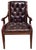 Regency Style English Tufted Leather Mahogany Arm Chair - 1 of 2 Available.