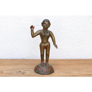 Bronze Yakshini Devotional Attendant Figure For Sale