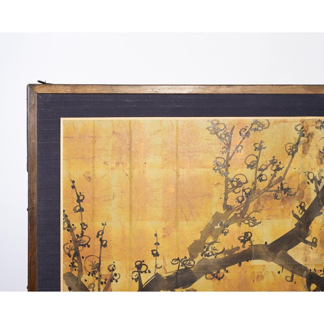 Mid 20th Century Japanese Showa Four Panel Screen Pair of Karashishi Foo Dogs For Sale - Image 16 of 18