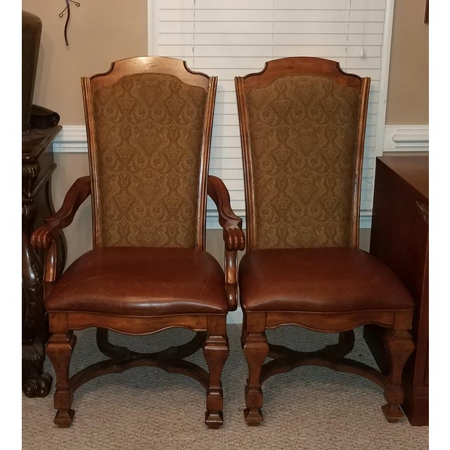 Stanley Grande Balustrade Pedestal Dining Room Chairs Set of 8 Chairish