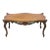 Vintage French Louis XV Style Walnut Coffee Table With Hand Painted Floral Top For Sale