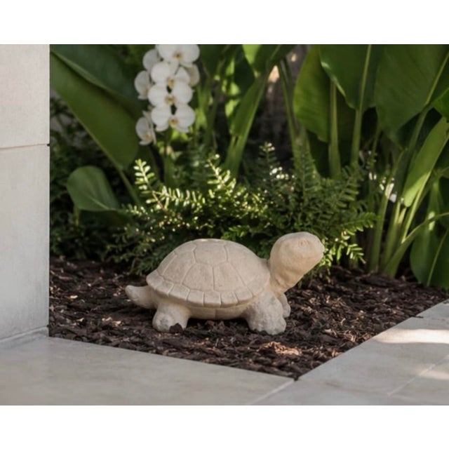 Vintage Cast Stone Turtle Garden Statue For Sale - Image 11 of 12