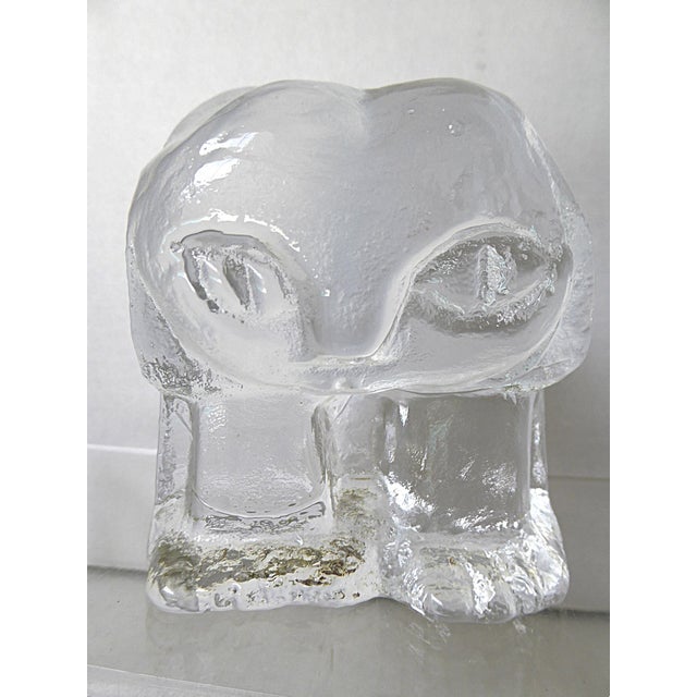 Erik Hoglund Swedish Modern Solid Glass Animal Figure, Kosta Boda Sweden 1970s For Sale In Miami - Image 6 of 11