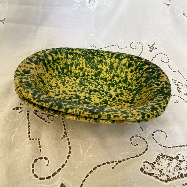 Antique Splatterware Platters- Set of 2 For Sale - Image 11 of 11