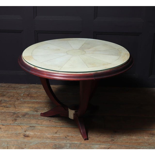 Art Deco Parchment Top Coffee Table, 1940s For Sale - Image 10 of 15