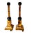 1970s Maitland Smith Style Faux Tortoiseshell and Stainless Steel Candle Holders - A Pair For Sale - Image 5 of 9