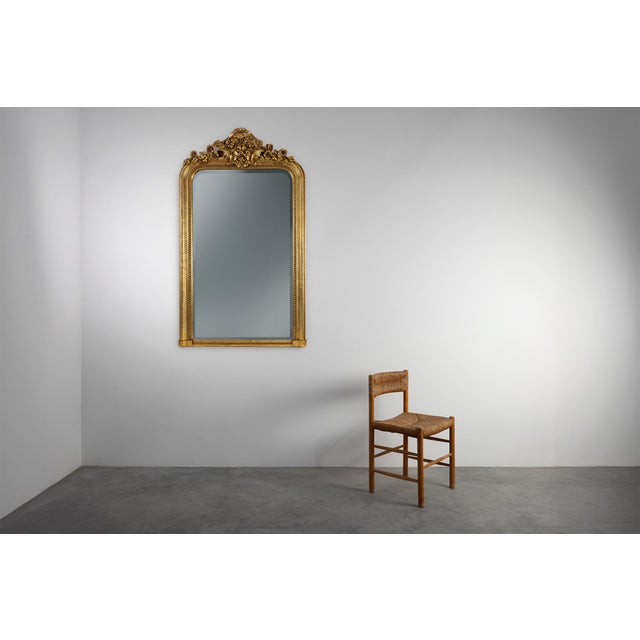 Baroque Baroque Mantel Mirror in Carved Wood and Gilded Plaster, France, 1850s For Sale - Image 3 of 12