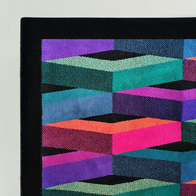 Red Vintage Italian Wool Rug by Missoni for T&J Vestor, 1980s For Sale - Image 8 of 13