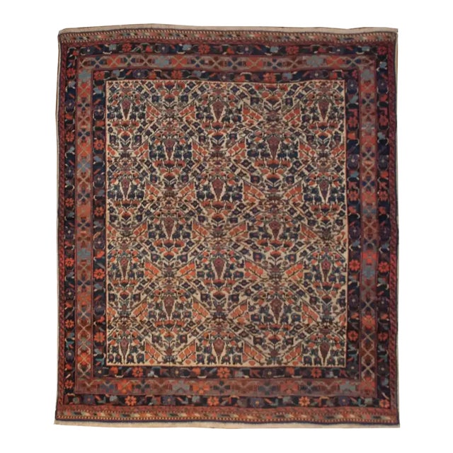 19th Century Vintage Afshar Rug For Sale