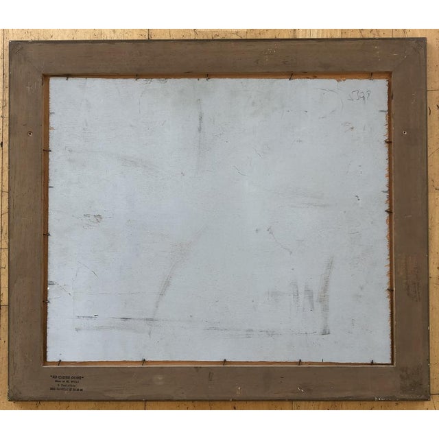 Albert Joseph Januarius Di Décarli, Paysage d'un village enneigé, Oil on Wood, Framed For Sale - Image 8 of 9