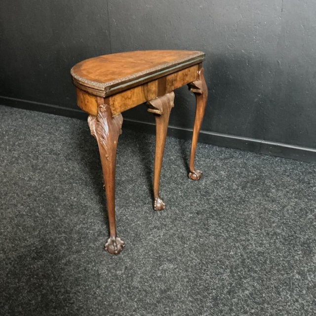 Walnut Card Table, 1925 For Sale - Image 3 of 8