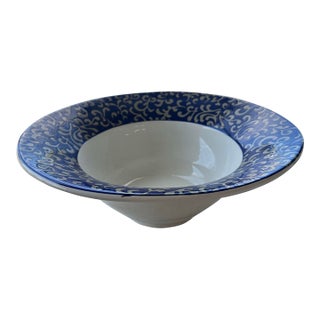 Vintage Italian Hand-Decorated Ceramic Serving Bowl by JRM Ceramica For Sale