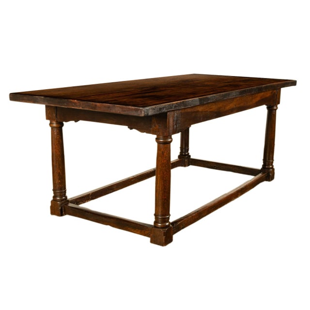 Antique 17th Century Charles I Jacobean 80" Long Oak Refectory Dining Table 1630 For Sale - Image 16 of 18