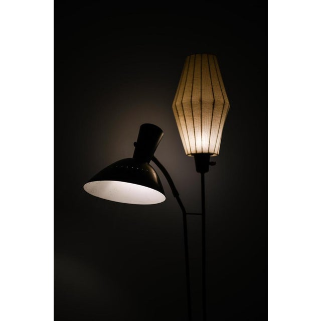 Floor Lamp with Black Lacquered Metal Structure from Hans Bergström, 1950s For Sale - Image 6 of 7