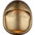 Kelly Wearstler for Visual Comfort Signature Esculpa 14" Rounded Wall Light in Museum Brass For Sale