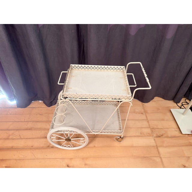 Metal Serving Bar Cart, 1960s For Sale - Image 7 of 18