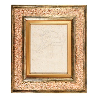 Federico Zandomeneghi, 19th Century, Pencil Drawing on Paper, Framed For Sale