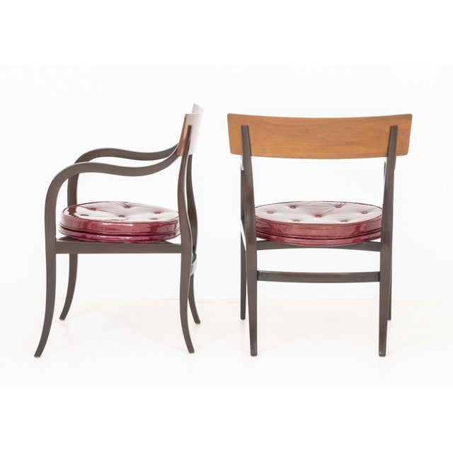 Wood Edward Wormley for Dunbar Alexandria Armchairs, 2 For Sale - Image 7 of 8