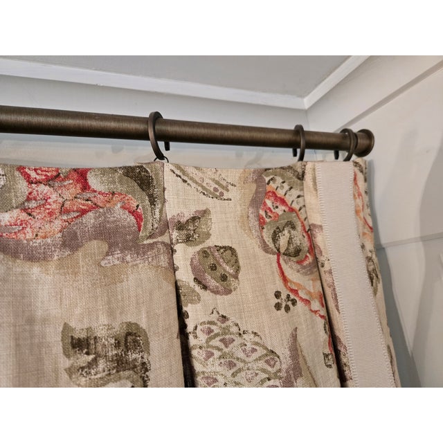 2010s Window Treatment Drapery/Curtain Panels and Hardware For Sale - Image 5 of 9