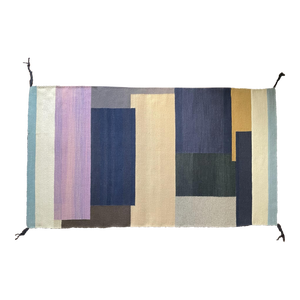 Vintage Hand Loomed Geometric Rug by Gerald Johnson