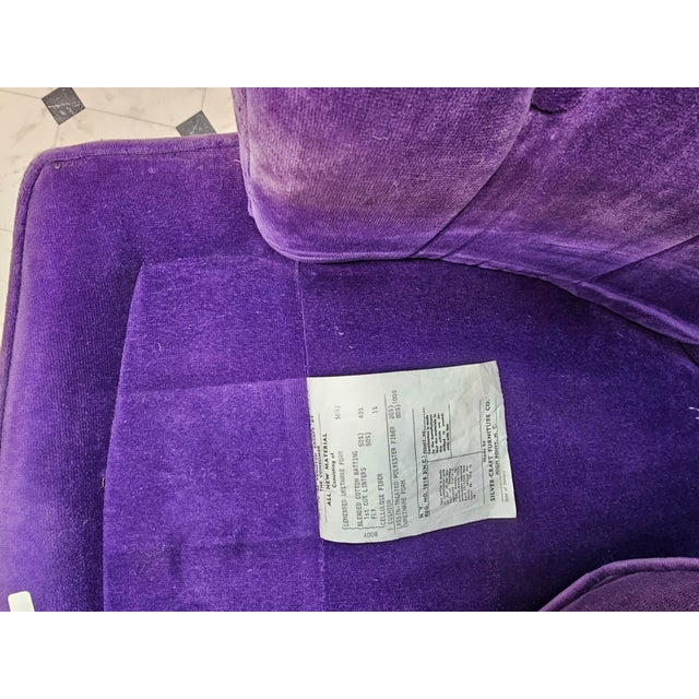 Mid-Century Modern Hollywood Regency High Back Chair For Sale - Image 3 of 10
