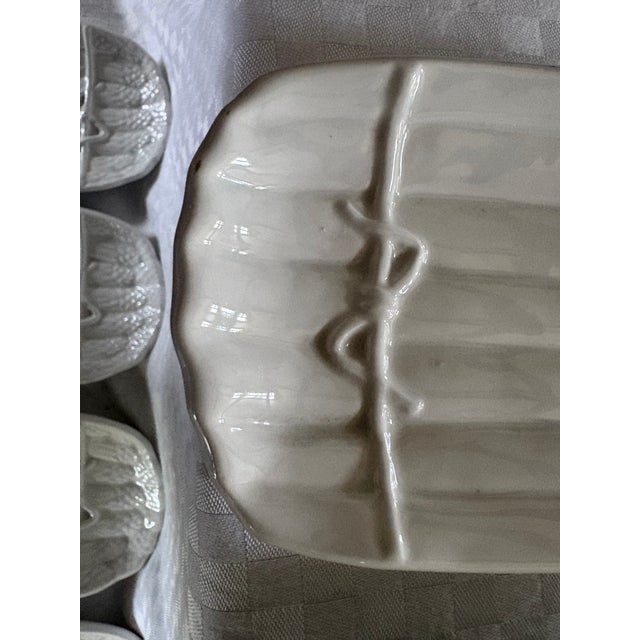 1960s 1960s Ceramic Asparagus Plates - Set of 6 For Sale - Image 5 of 10