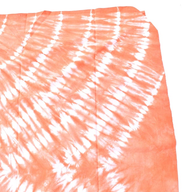 Textile Early 20th Century Yoruba Tie Dyed Orange Textile Nigeria 68x48 inch For Sale - Image 7 of 7