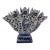 Mid 20th Century Blue and White Majolica Tulip Vase, Tulipiere For Sale