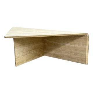 Vintage Travertine Coffee Table For Sale