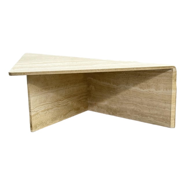 Vintage Travertine Coffee Table For Sale
