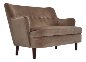 Vintage Danish Two-Seater Sofa in Green Furniture Velour, 1970s