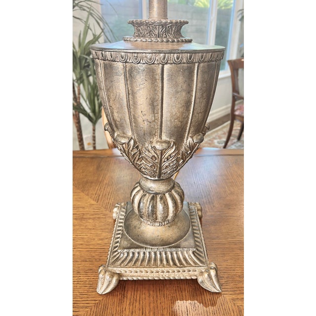 Large 1990s Table Lamp and Shade For Sale - Image 4 of 8