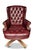 20th Century Button Back Chesterfield Revolving Desk Chair with Polished Burgundy Red Leather Upholstery with Tilt Action, 1970s For Sale - Image 3 of 7