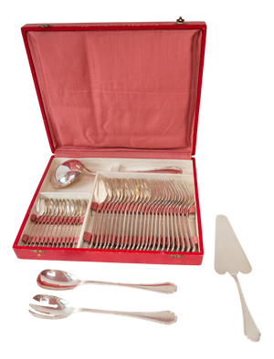 Vintage French Silver-Plated Cutlery Set for Twelve People by Ercuis Trianon, 1940, Set of 40