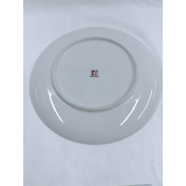Ceramic Mid 20th Century Japanese Imari Porcelain Fan-Shaped Dish in Red and White For Sale - Image 7 of 10