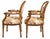 Vintage Louis XVI Style Carved Wood Fauteuil Armchairs in Floral Chinoiserie Upholstery - A Pair For Sale - Image 4 of 18